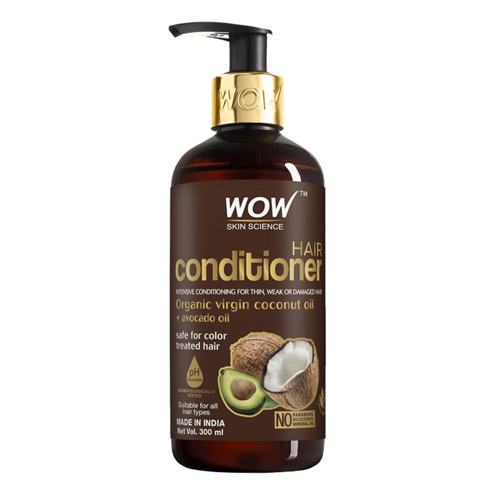 Wow Skin Science Coconut and Avocado Oil Conditioner for Color Treated Hair 10.14Oz (300ml)